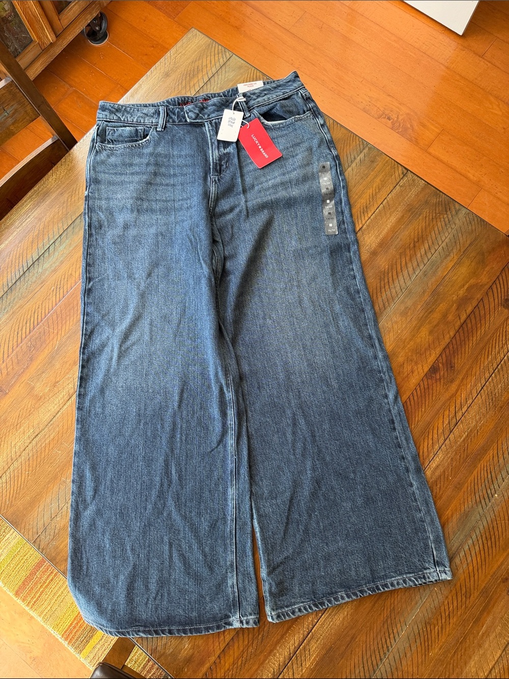 Women’s Lucky Brand Jeans Palazzo New Wide Leg 14 / 32 Denim pants NWT - Picture 2 of 9